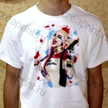 Футболка с цветной печатью